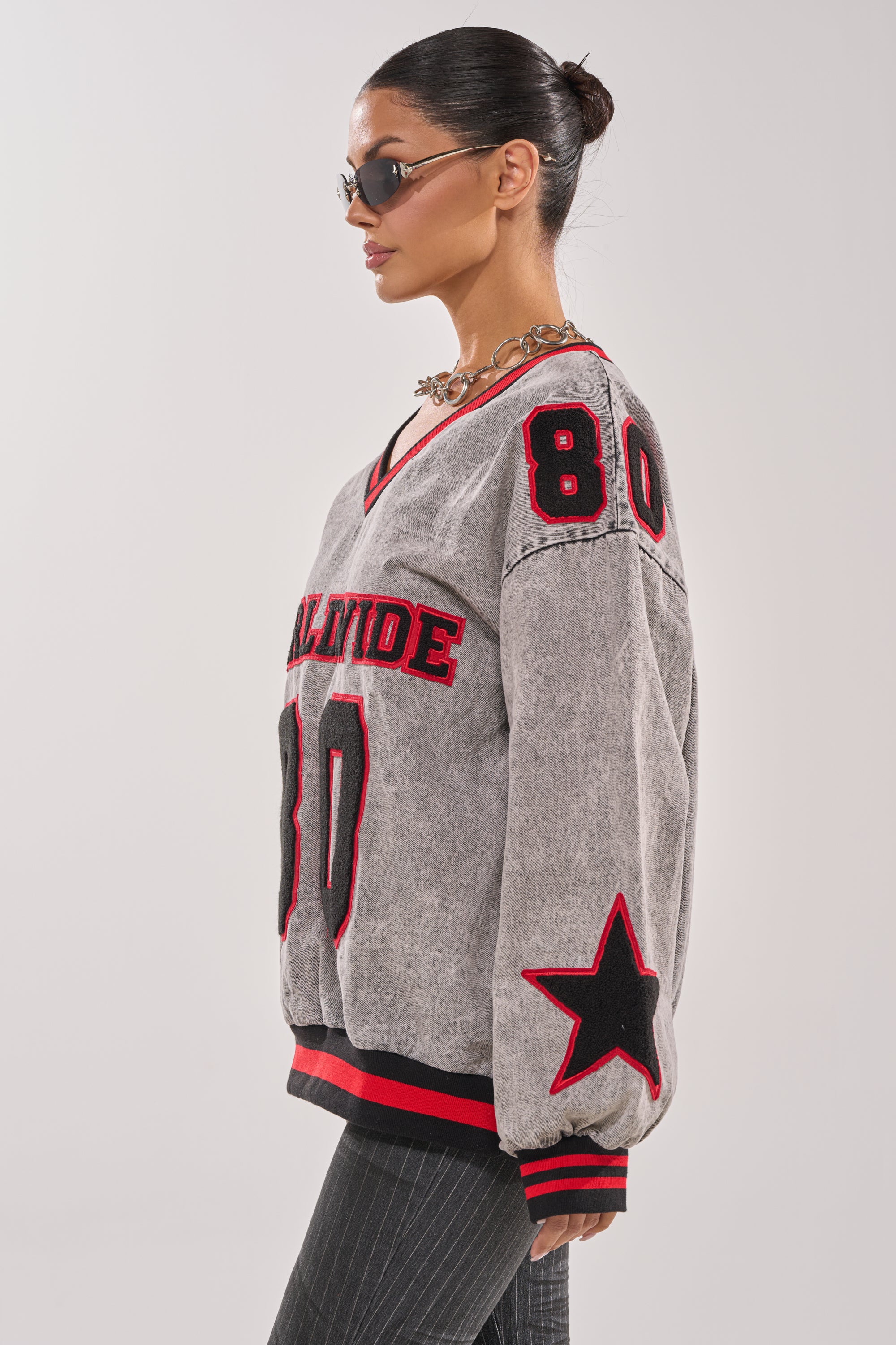 IN MY OWN WORLD DENIM SWEATSHIRT - Image 4