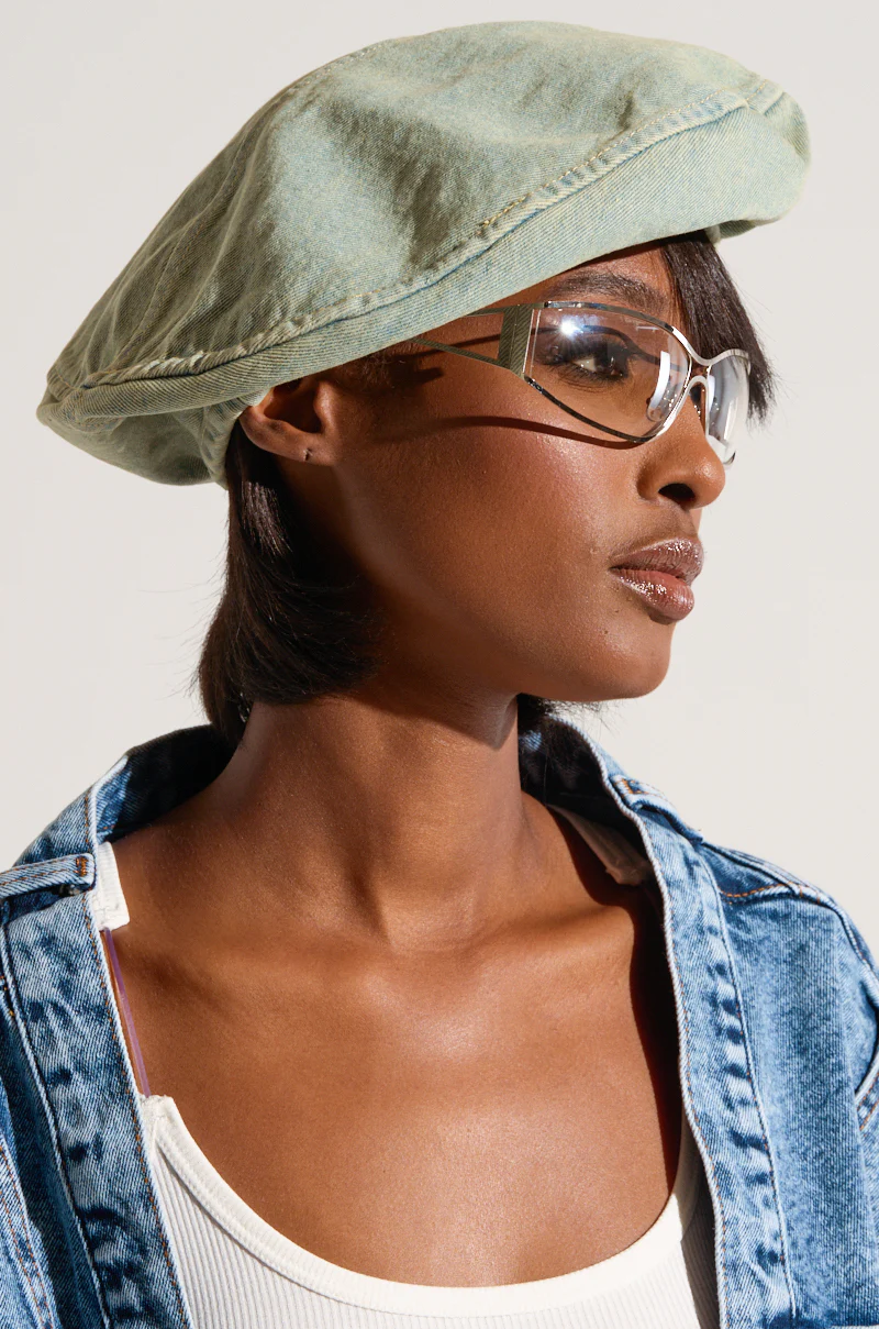 IN MY POCKET DENIM BERET - Image 2