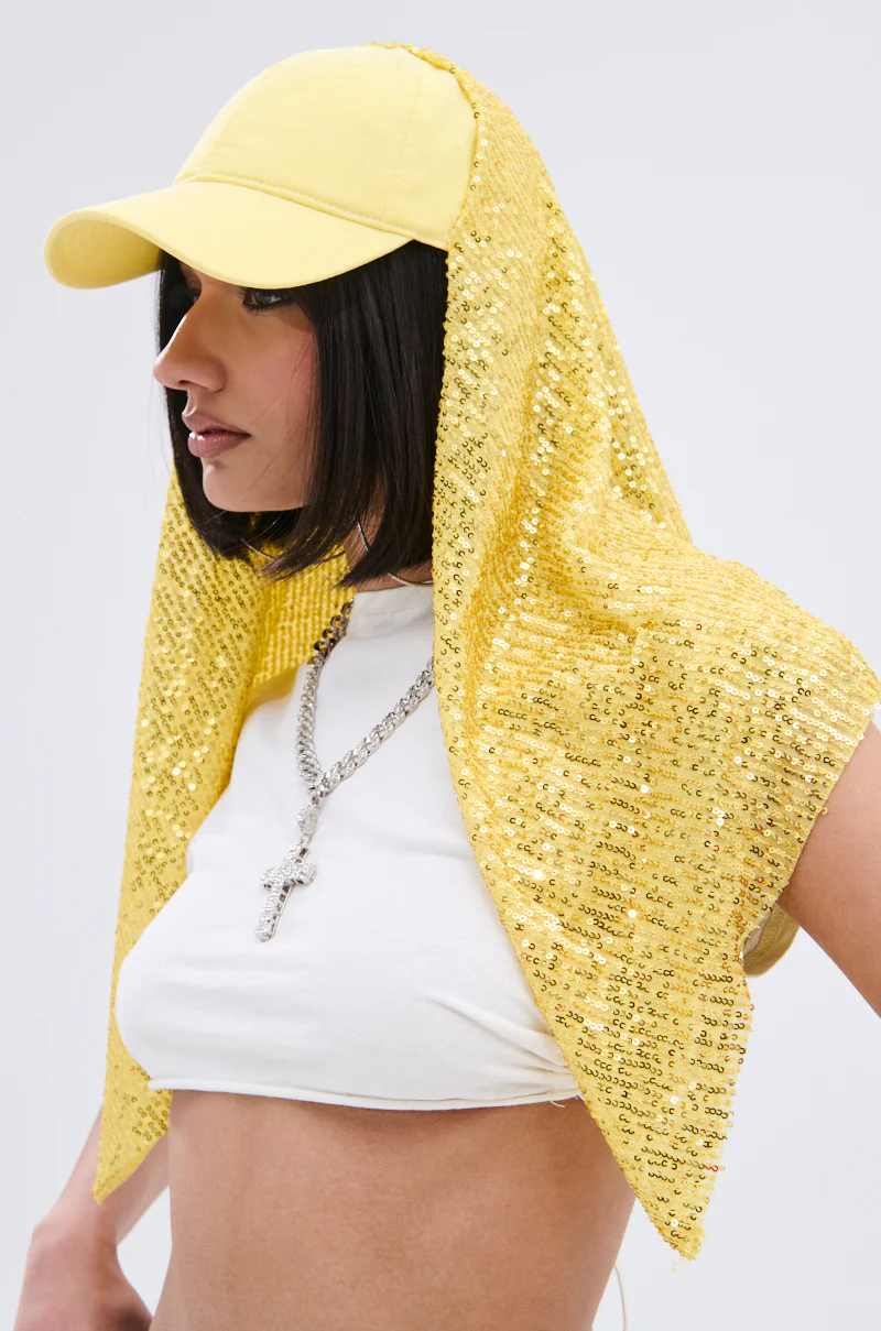 IN NYC SEQUIN SCARF HAT - Image 4