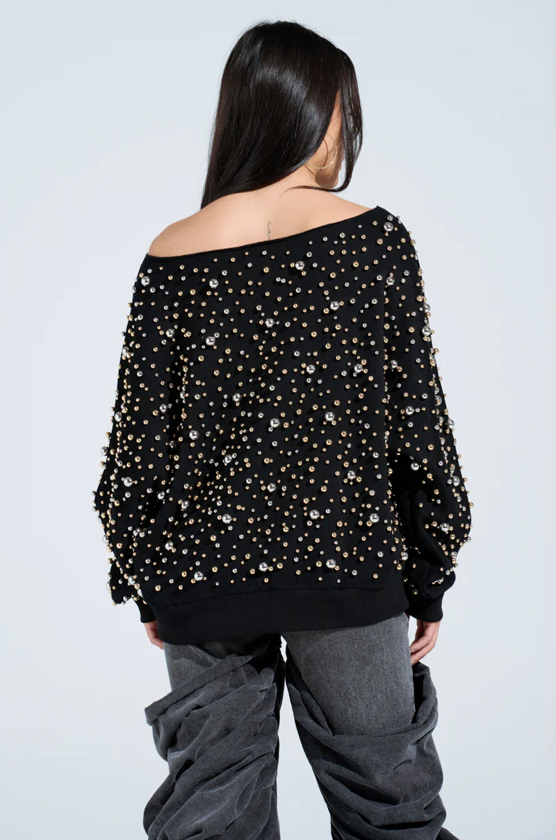 IN THE AIR OFF THE SHOULDER SWEATSHIRT - Image 3