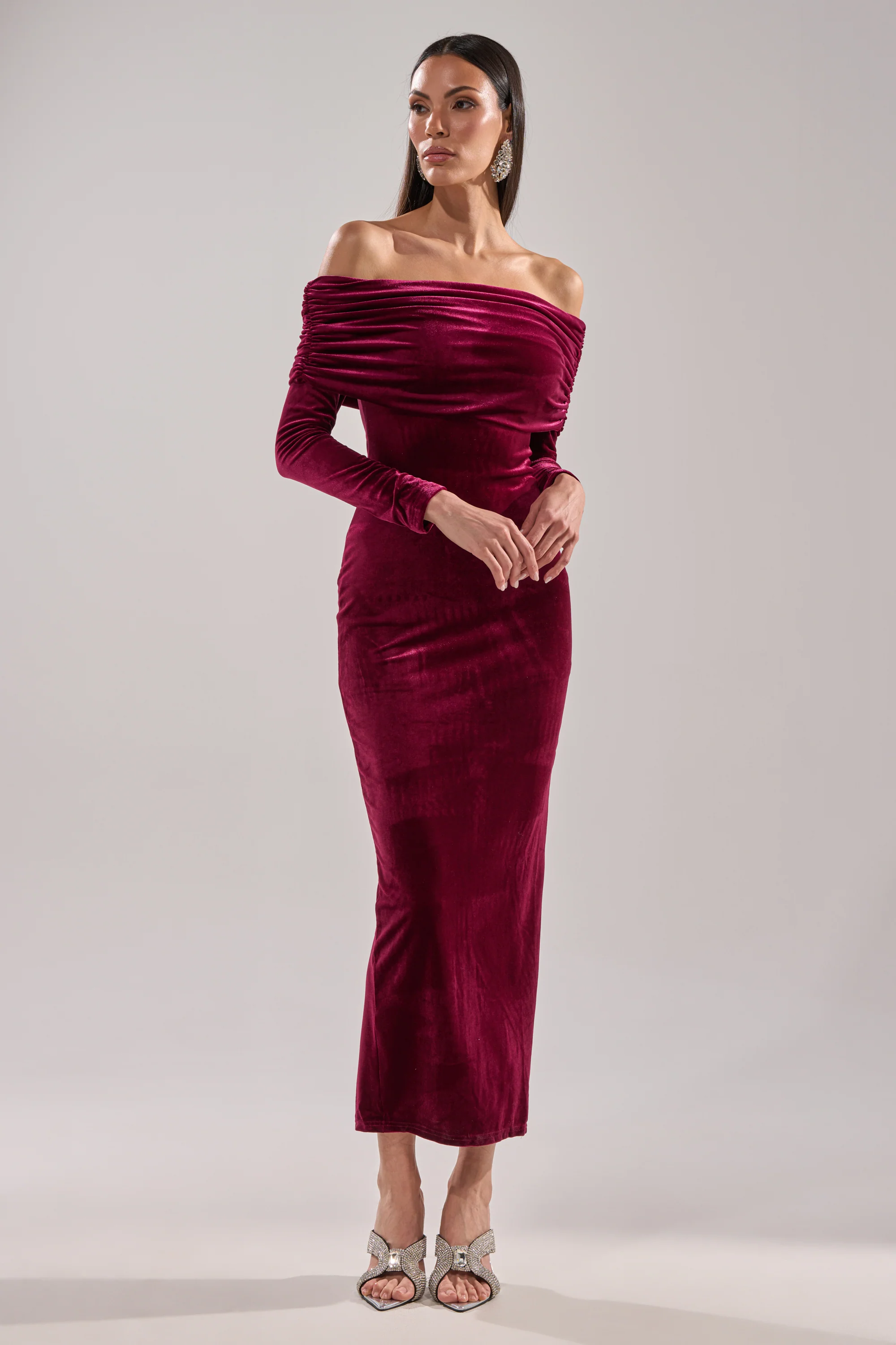 IN THE AIR VELVET MAXI DRESS - Image 3