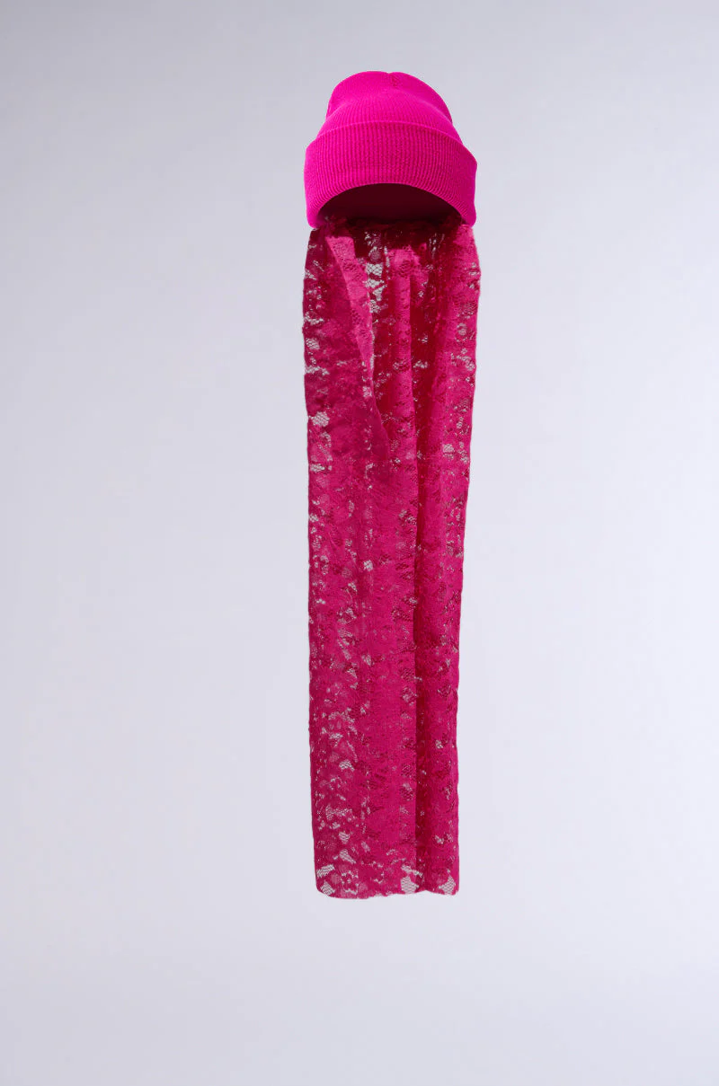 IN THE CUT LACE VEIL BEANIE - Image 2