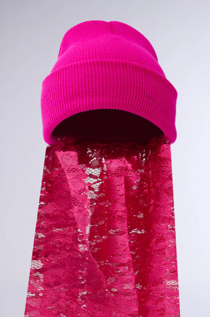 IN THE CUT LACE VEIL BEANIE - Image 5