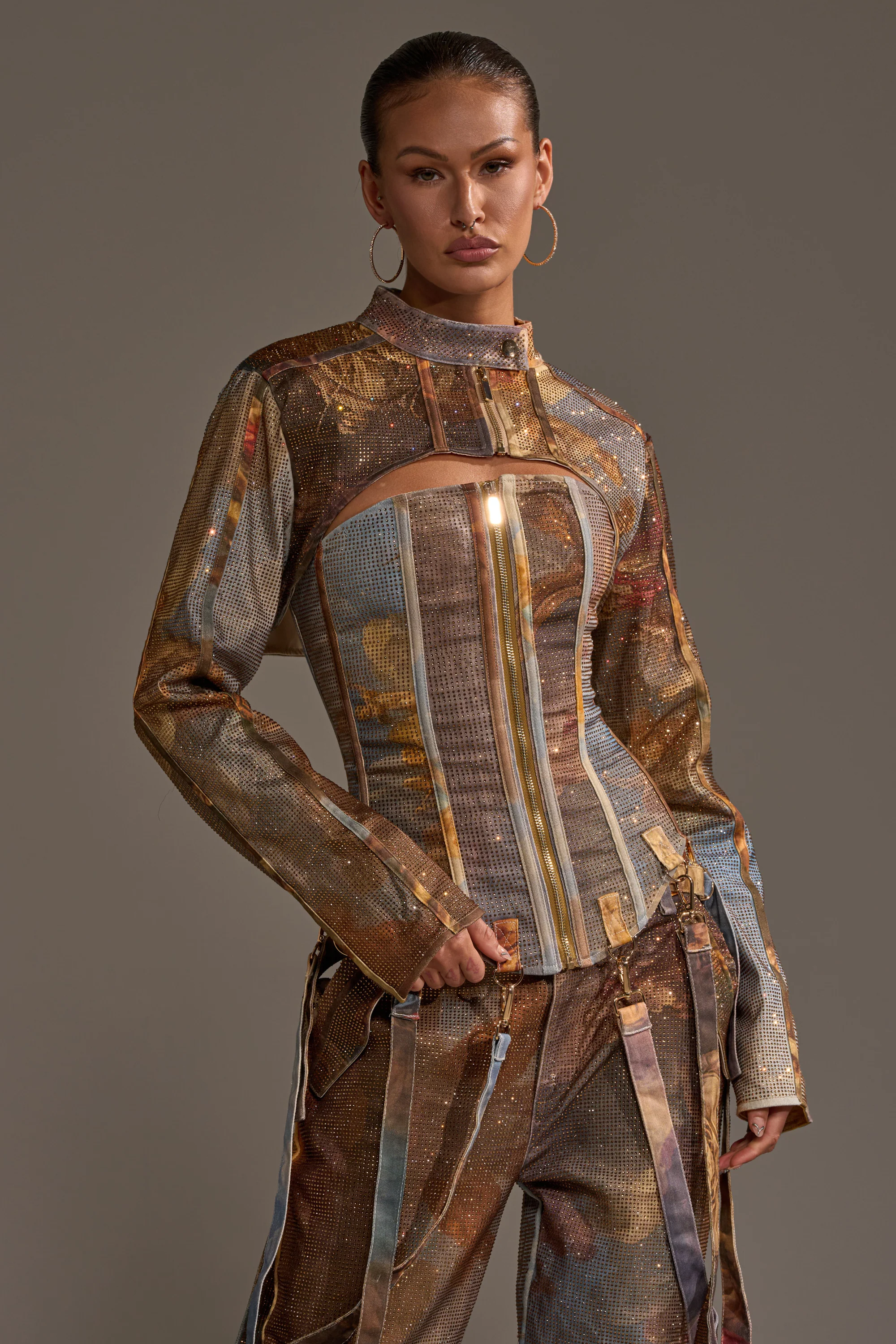 IN THE FUTURE RHINESTONE BOLERO