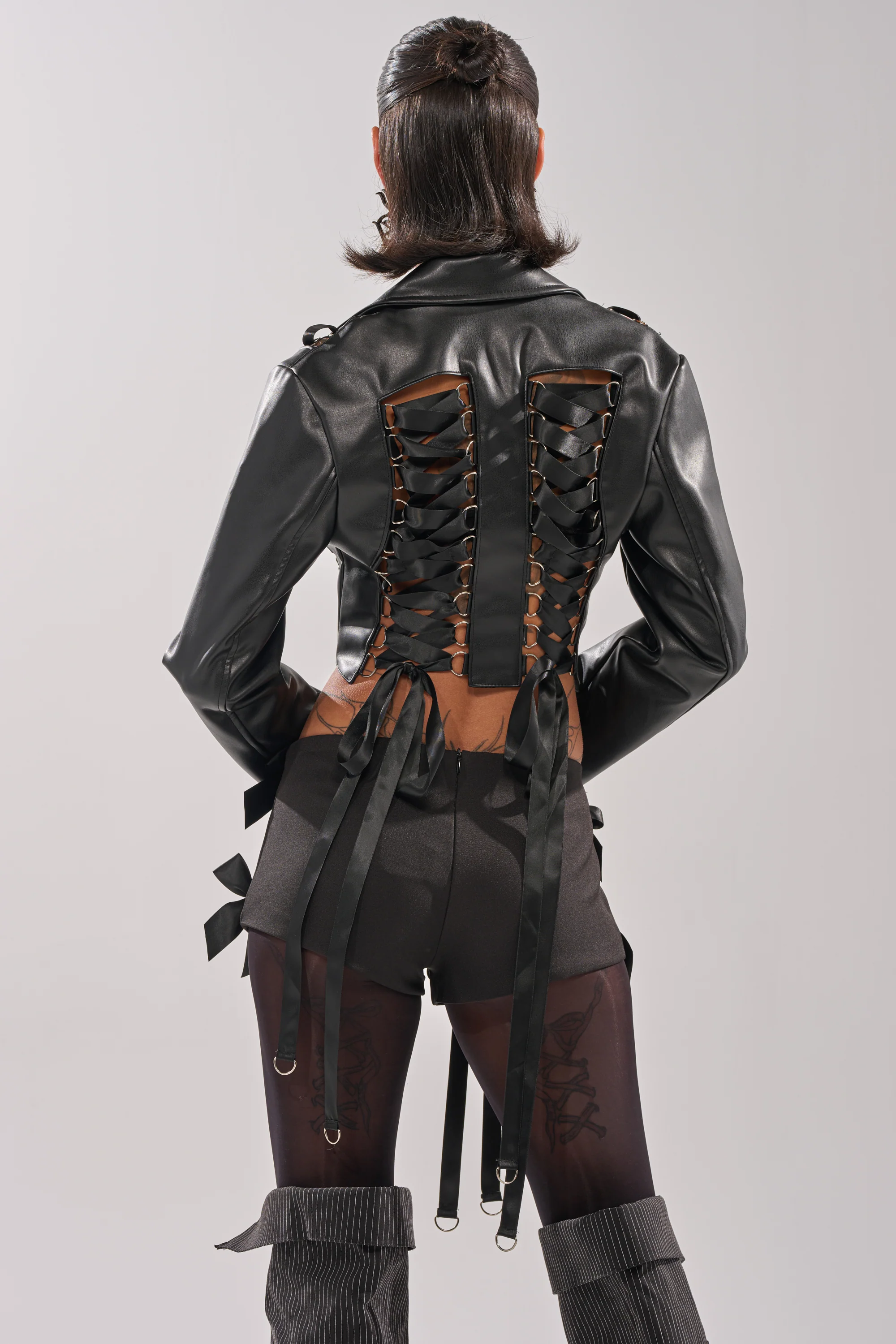 IN THE MOMENT LACE UP BLAZER - Image 5