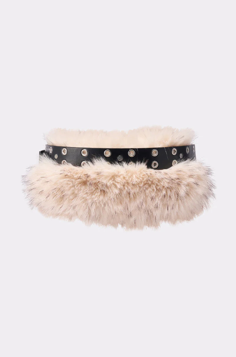 IN THE SNOW FAUX FUR BELT - Image 2