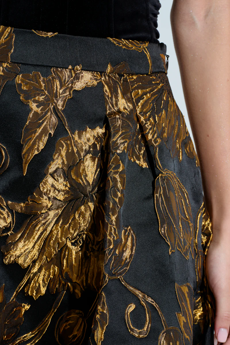 IN THE WILD FLORAL BROCADE  MAXI SKIRT - Image 7