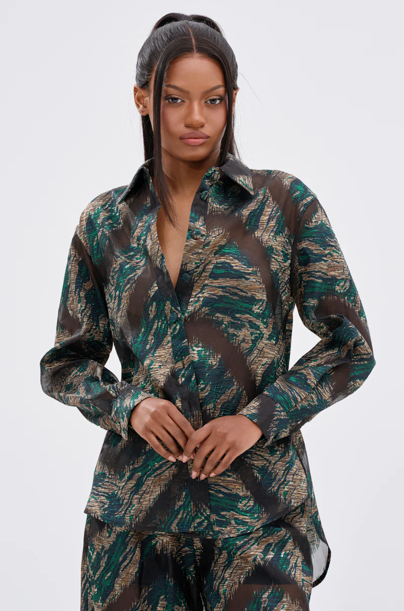 IN TOO DEEP BUTTON DOWN TOP - Image 2