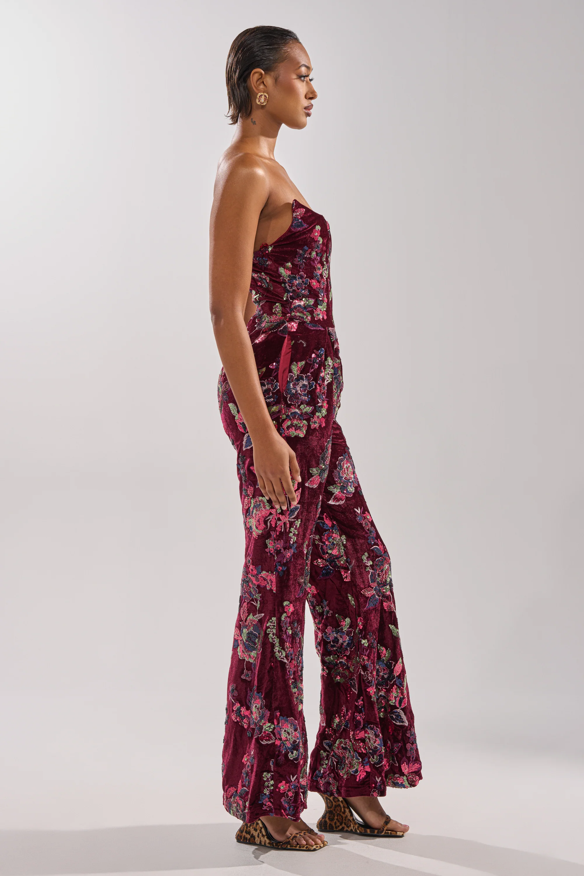 IN YOUR DREAMS VELVET JUMPSUIT - Image 3