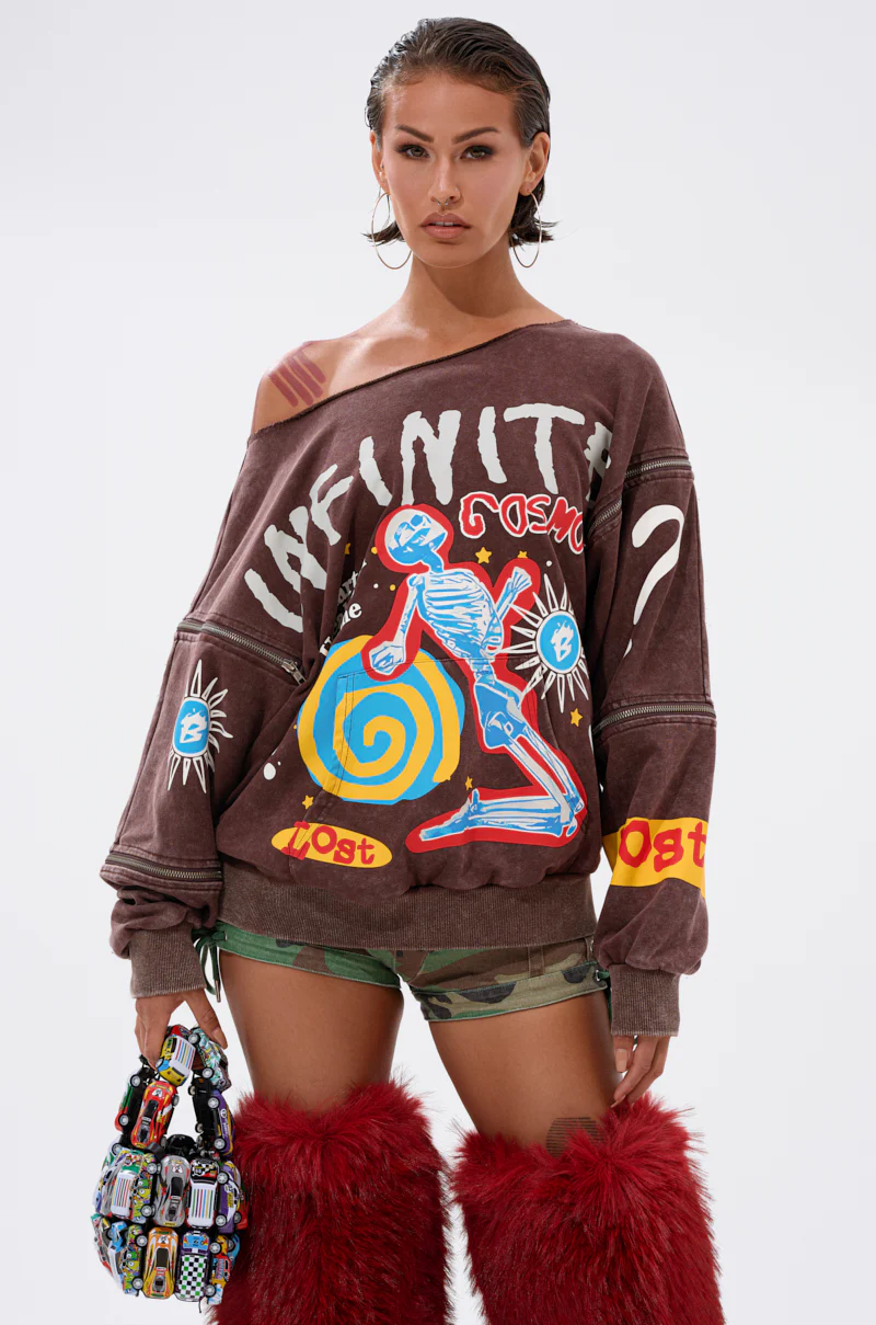 INFINITE COSMOS OVERSIZED GRAPHIC SWEATSHIRT - Image 4