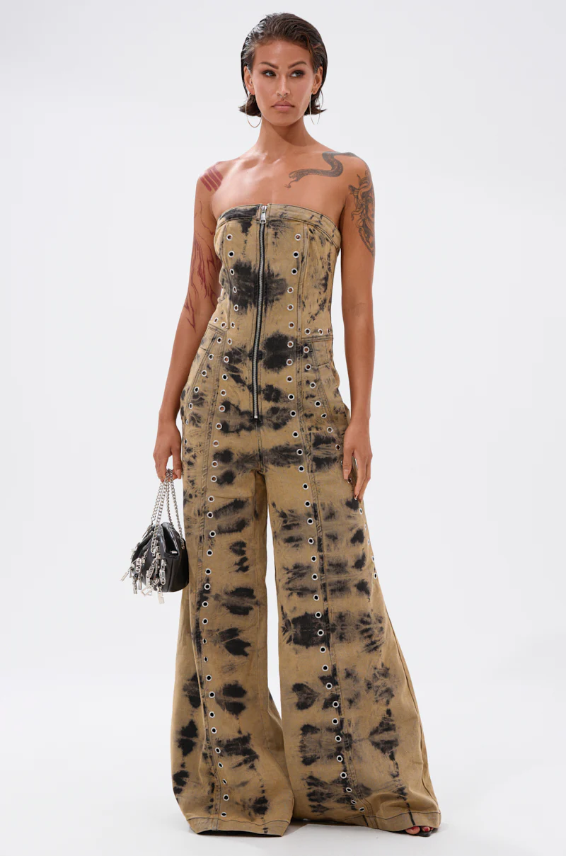 INTERNET FAMOUS PAINTED DENIM JUMPSUIT - Image 2
