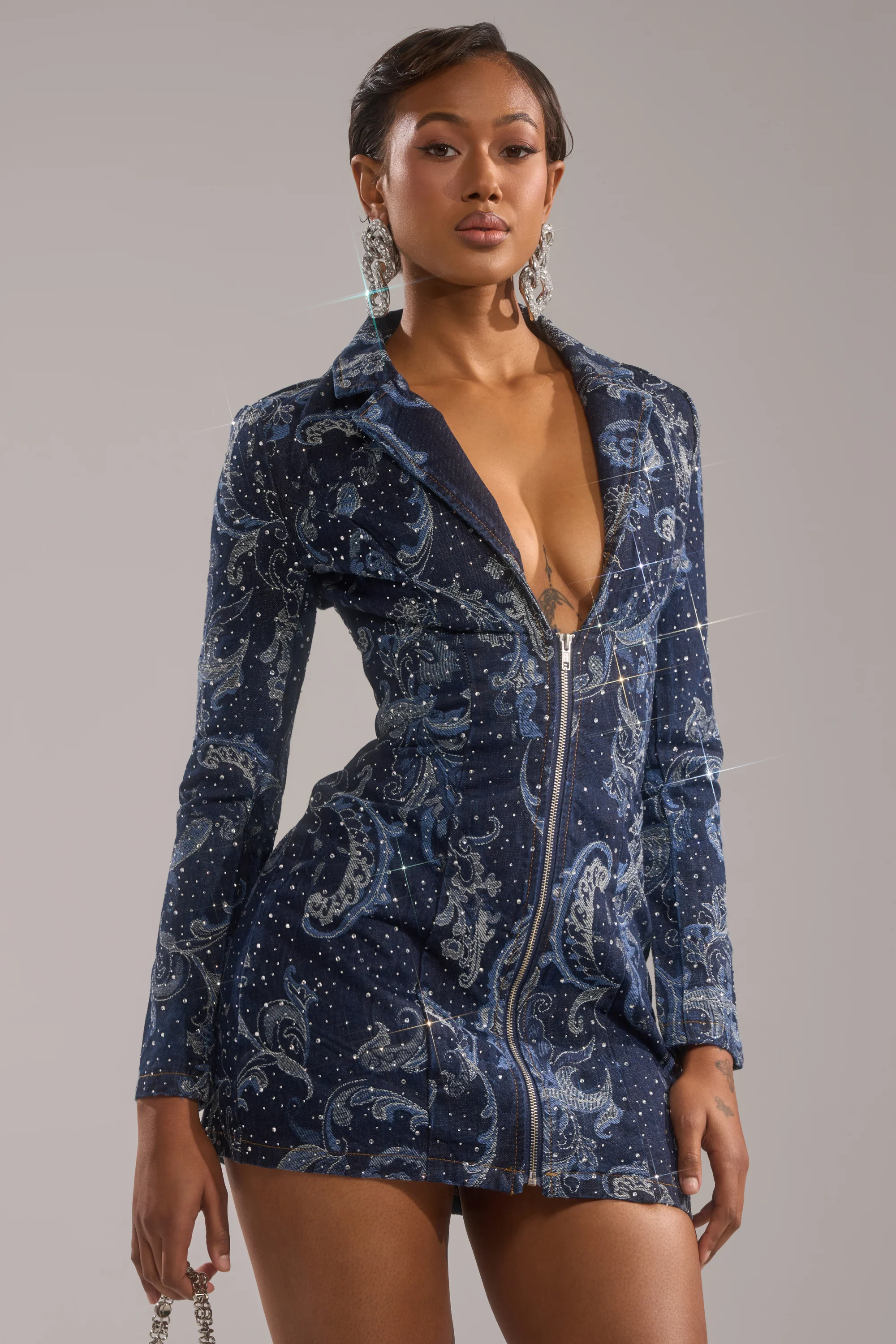 INTO SOMETHING BETTER DENIM BLAZER MINI DRESS - Image 2