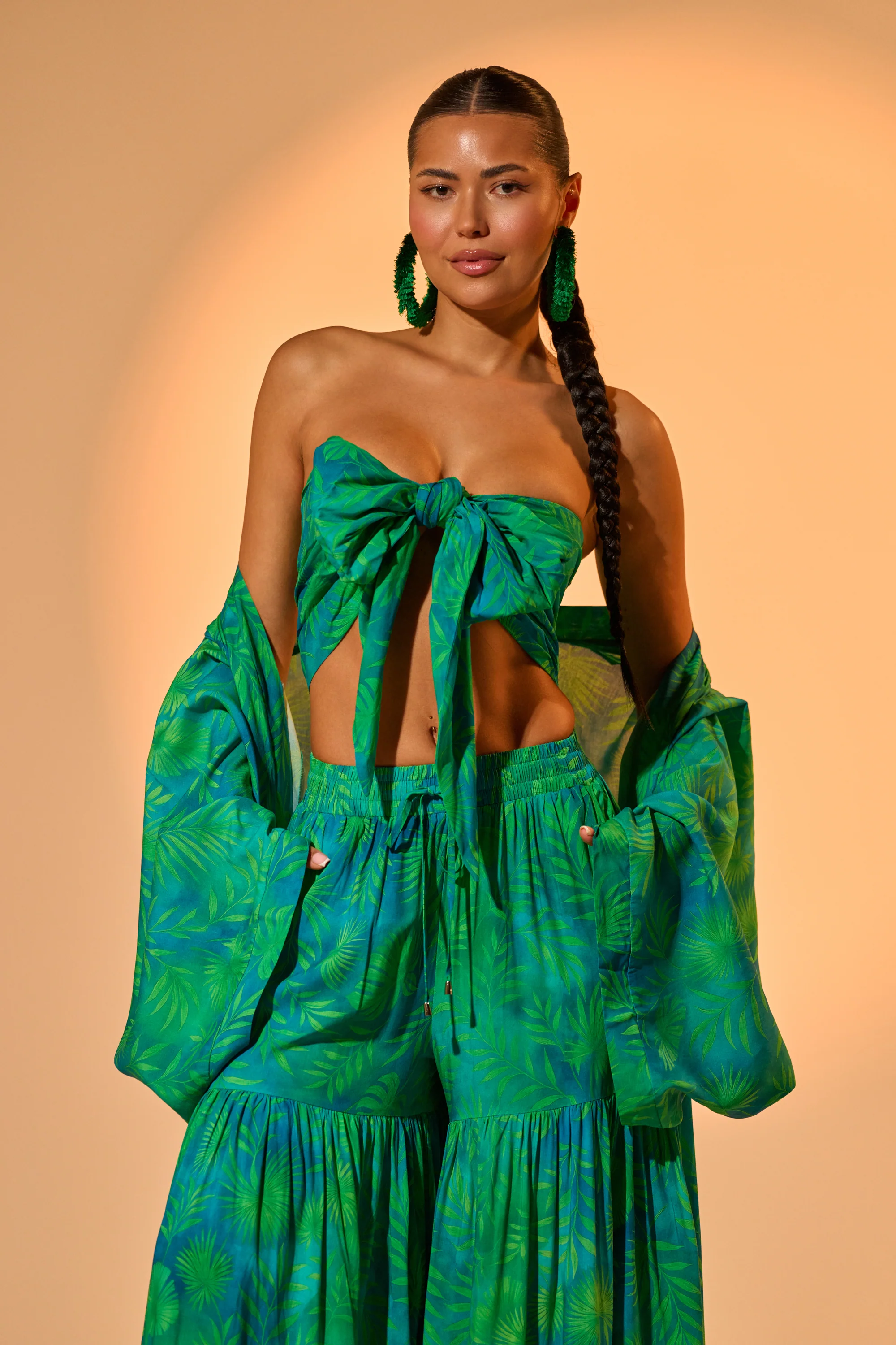 INTO THE GARDEN BRALETTE IN GREEN