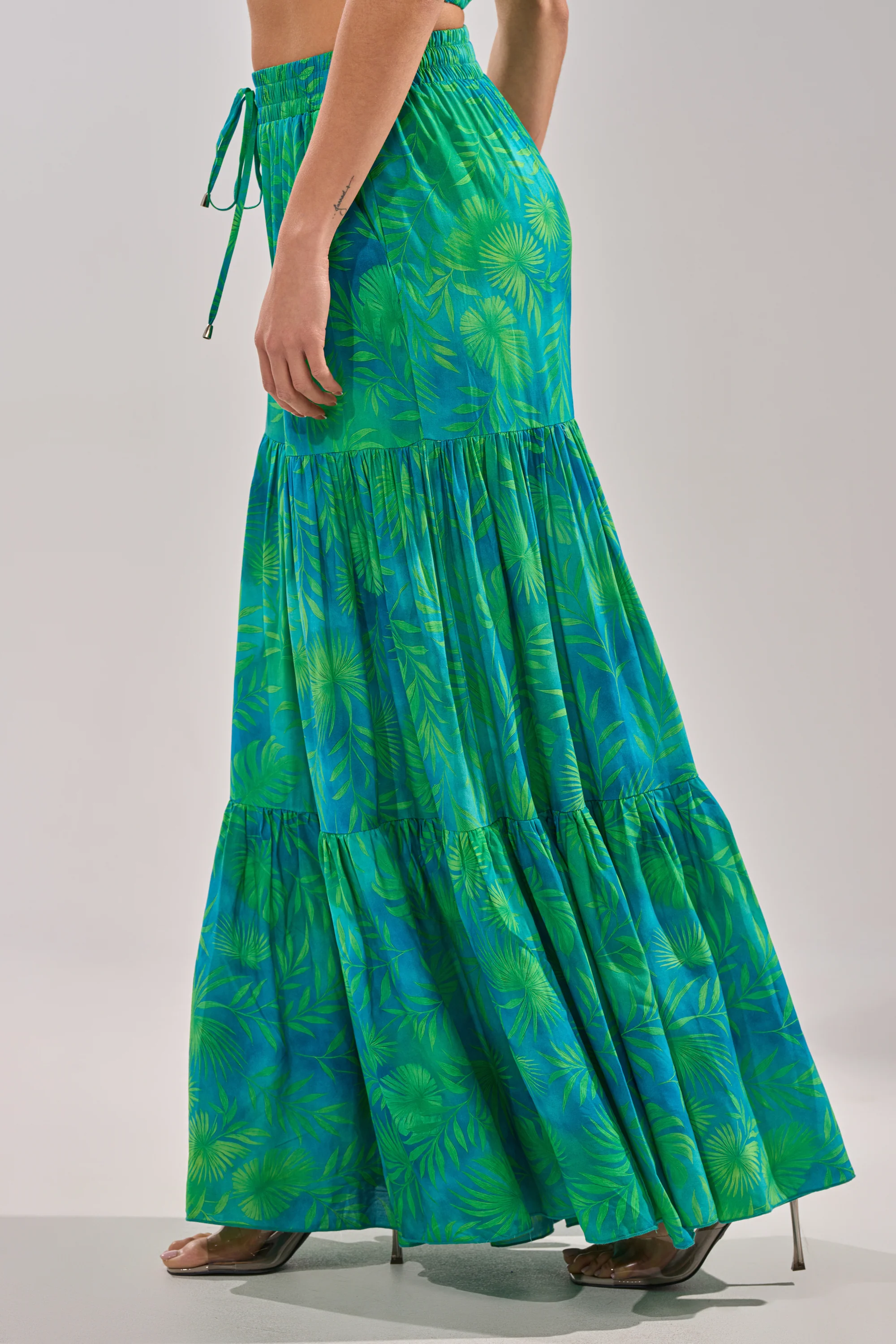 INTO THE GARDEN PALAZZO PANT IN GREEN - Image 6