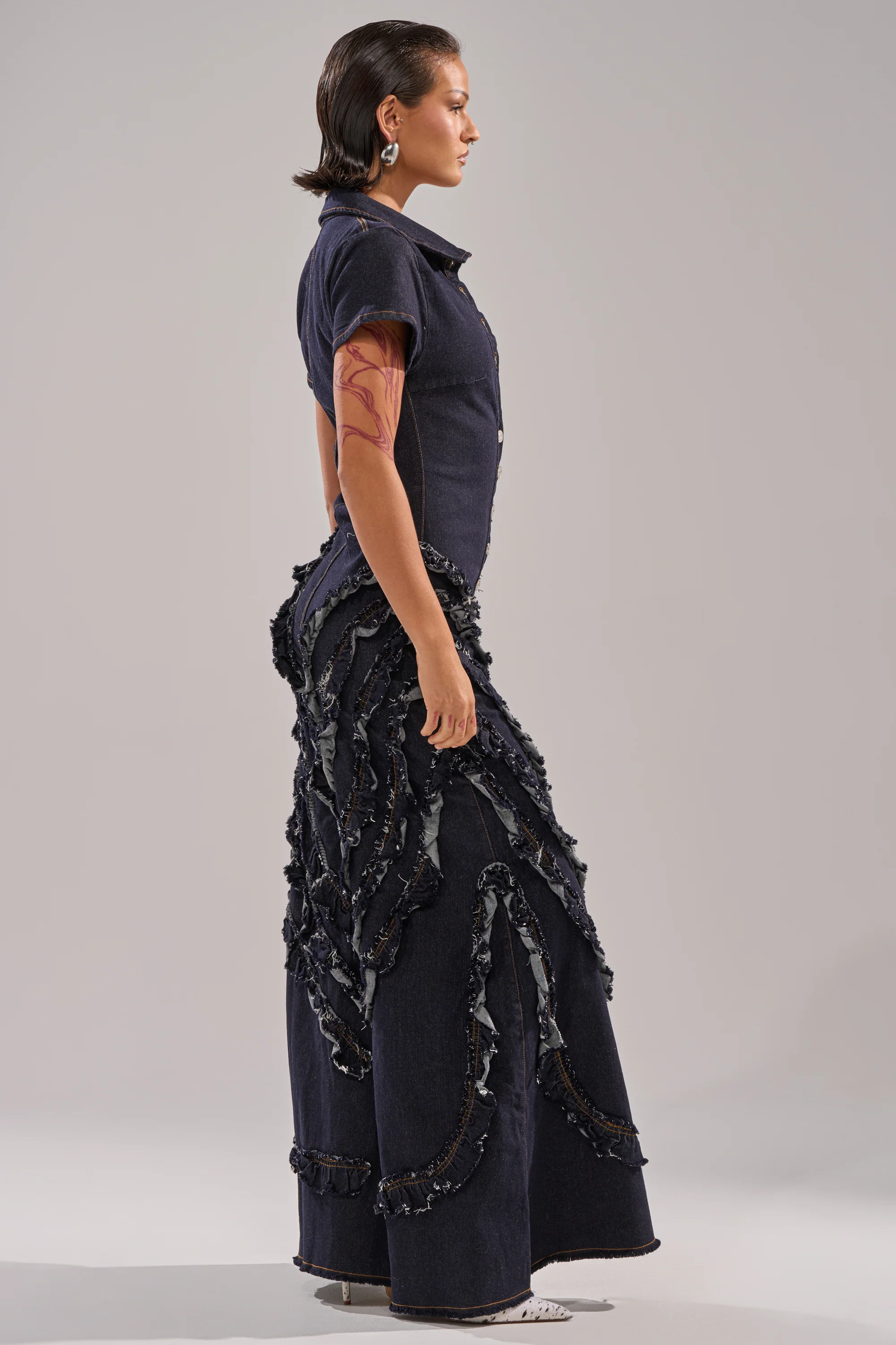 INTO THE NIGHT DENIM JUMPSUIT - Image 3