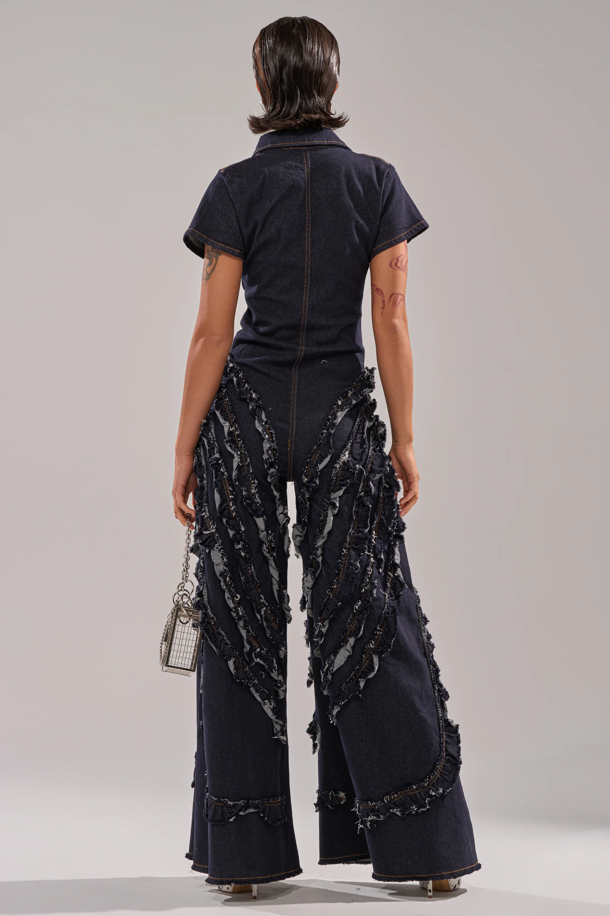 INTO THE NIGHT DENIM JUMPSUIT - Image 4