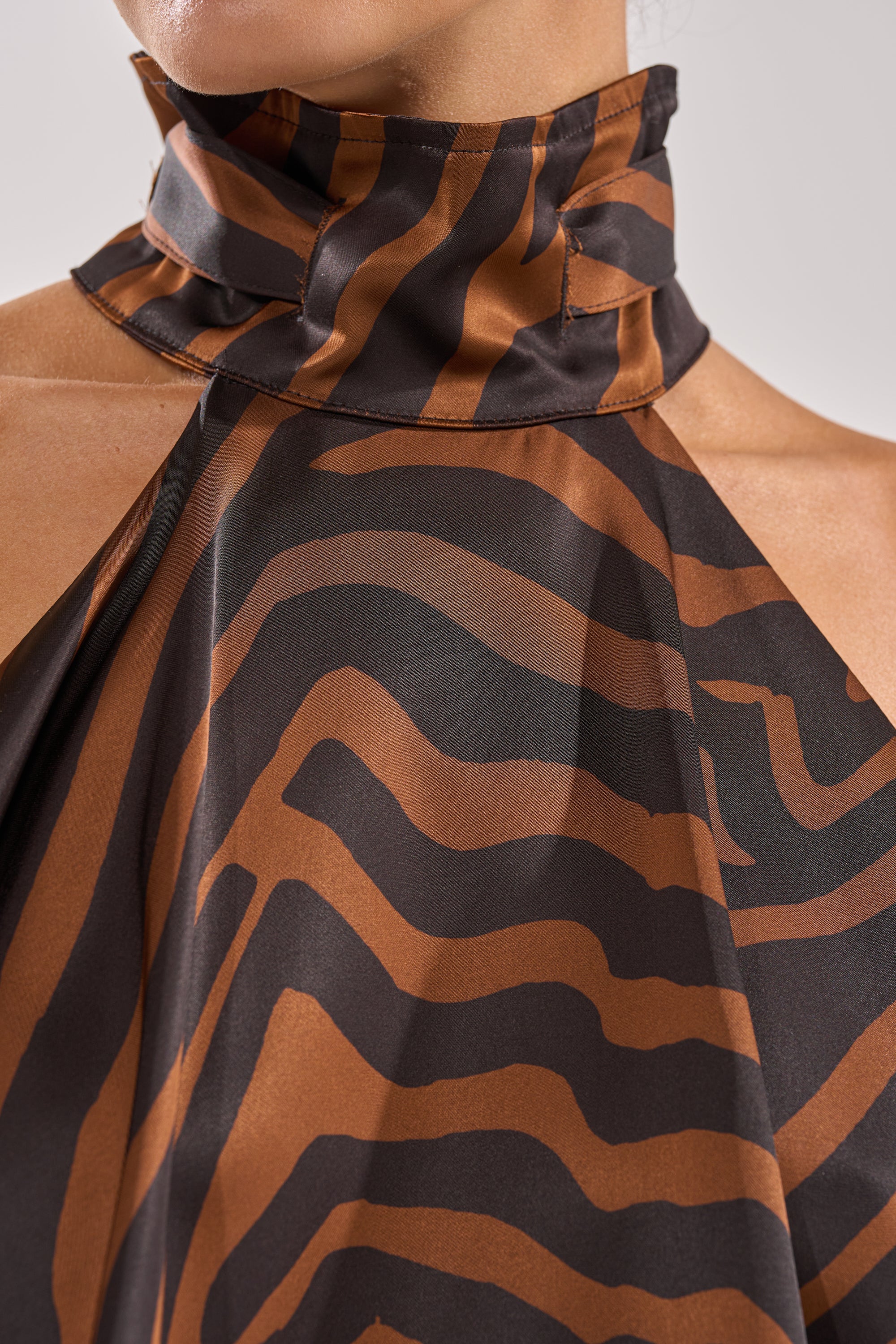 INTO THE WILD ZEBRA HALTER NECK BLOUSE - Image 10