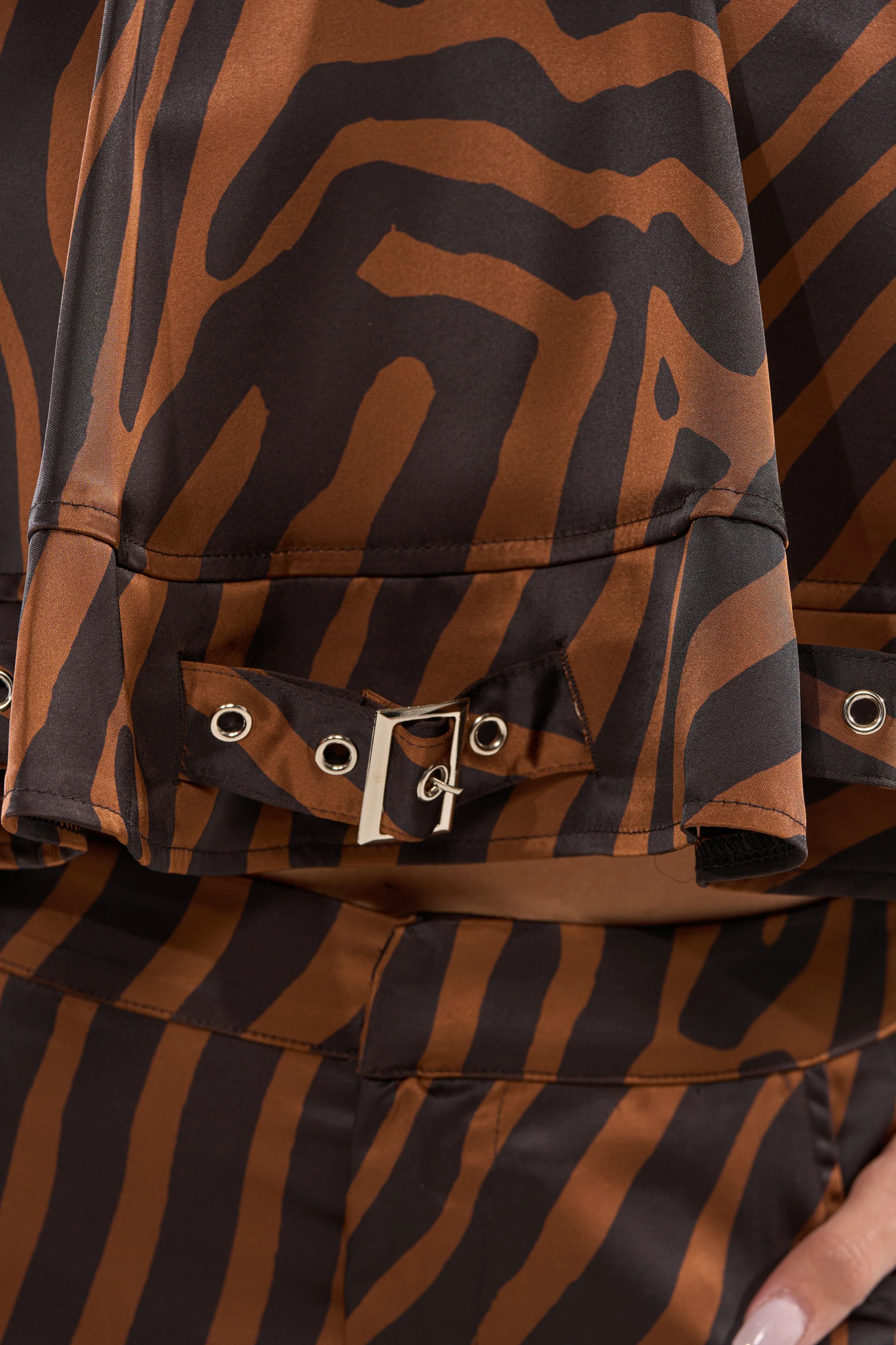 INTO THE WILD ZEBRA HALTER NECK BLOUSE - Image 9