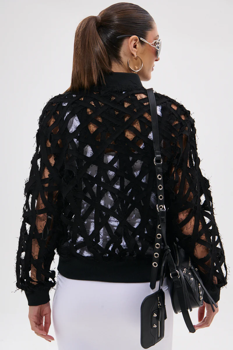 IONA CUTOUT DENIM BOMBER - Image 7