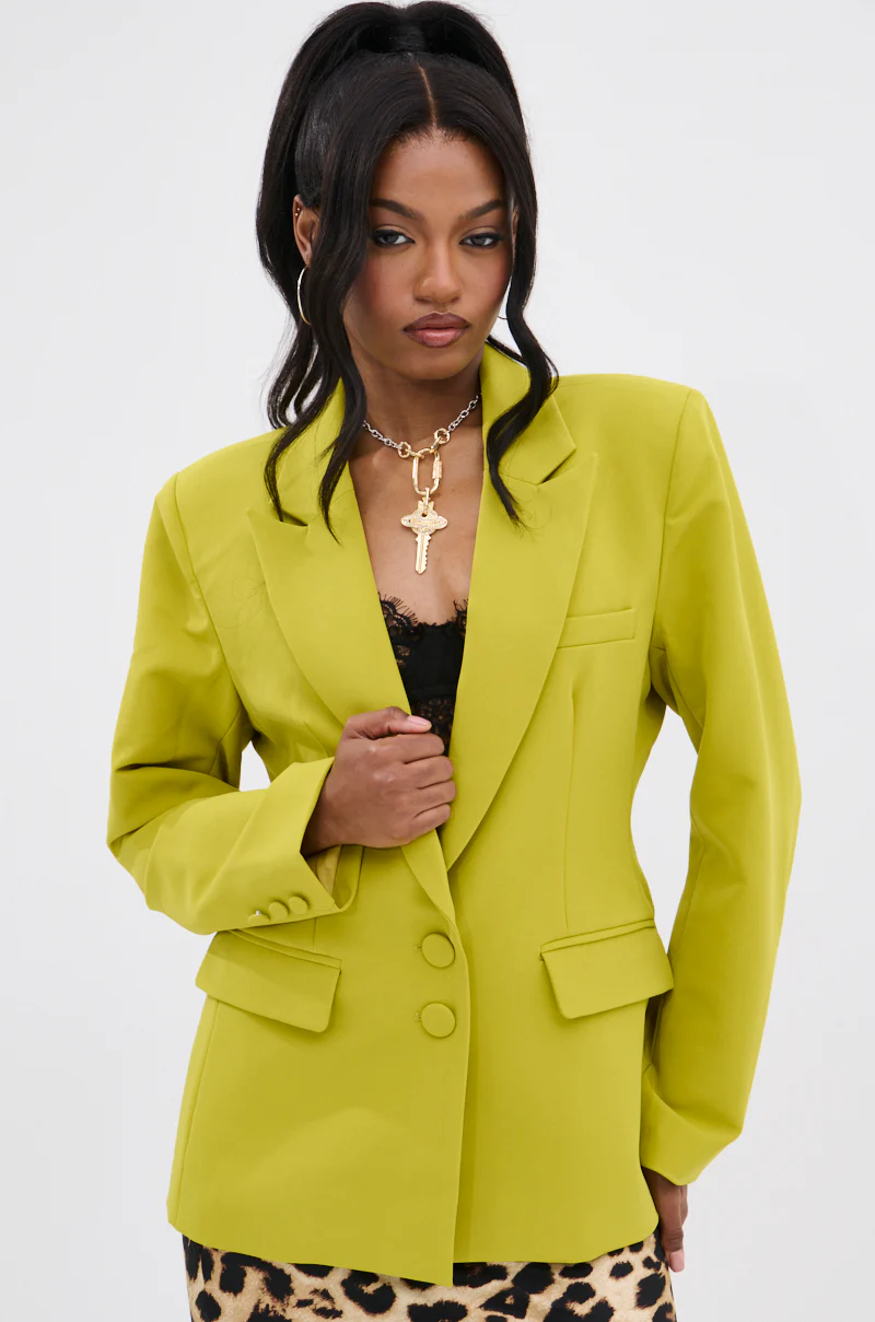 IRIS BLAZER IN CHARTREUSE - Image 4