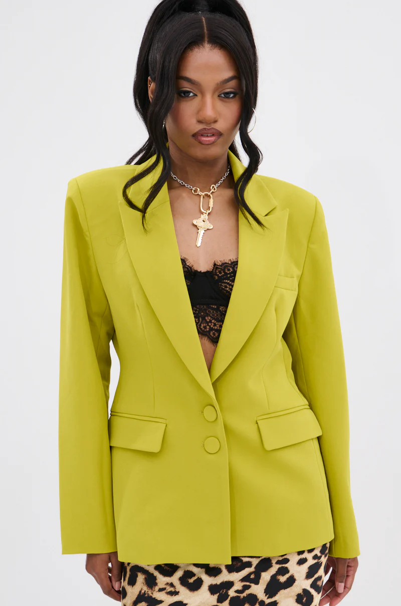 IRIS BLAZER IN CHARTREUSE - Image 7