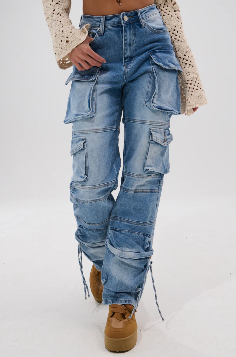 IRIS CARGO DENIM PANT - Image 3