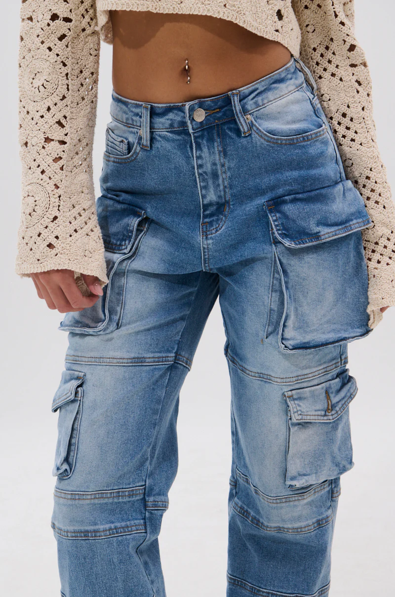 IRIS CARGO DENIM PANT - Image 8