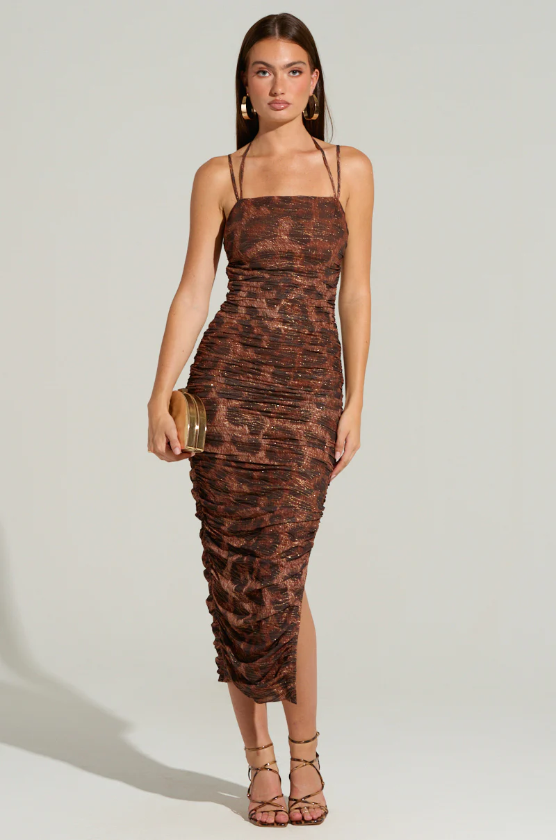 ISLA LEOPARD PRINT MIDI DRESS - Image 2