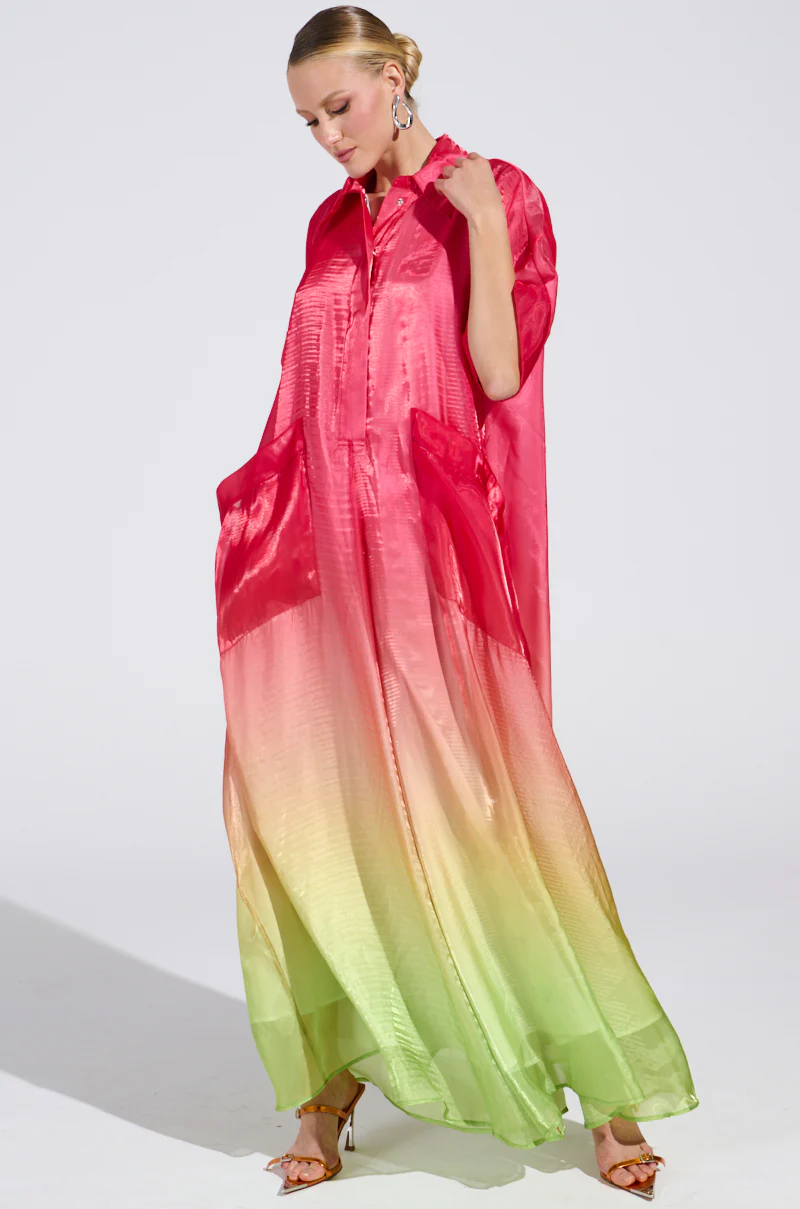 ISLA OMBRE OVERSIZED SATIN JUMPSUIT IN PINK - Image 4