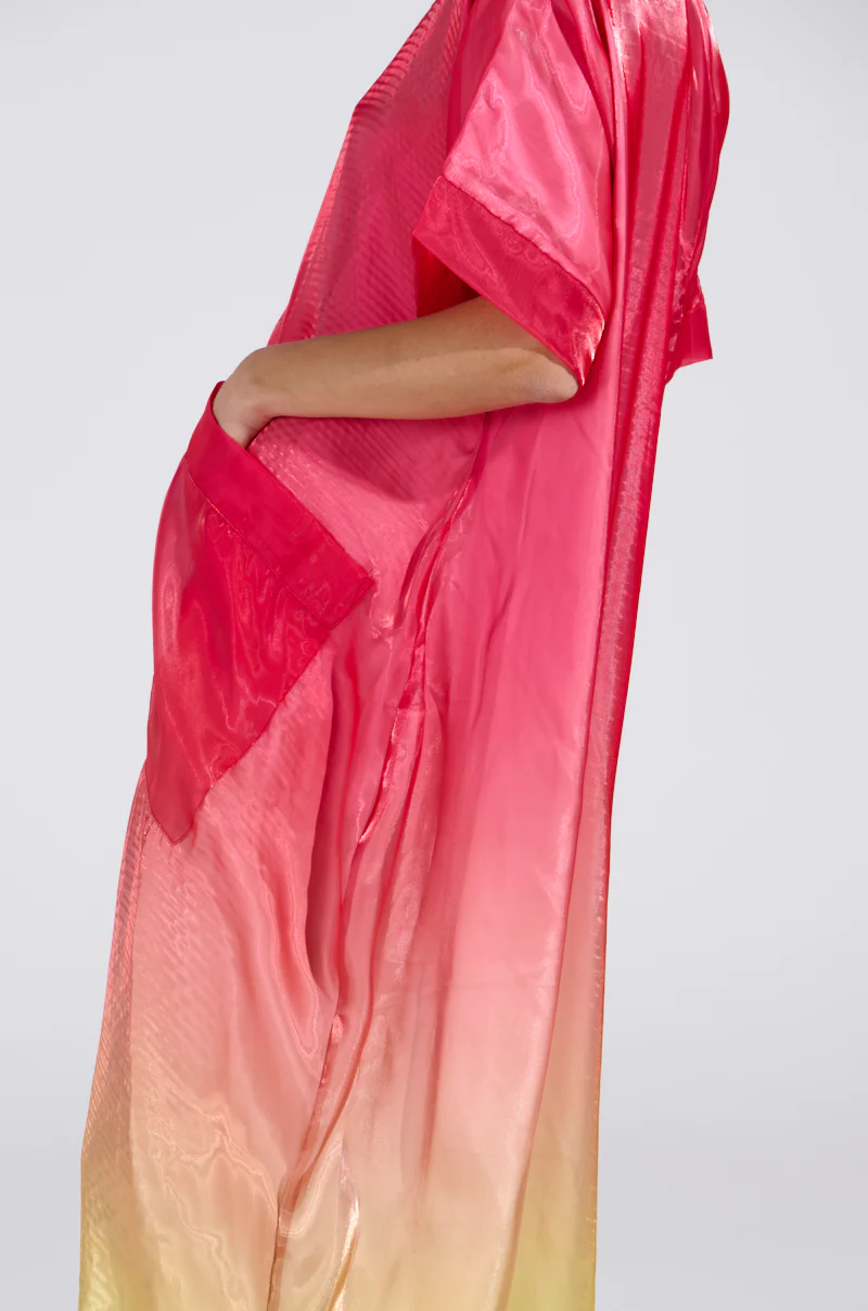 ISLA OMBRE OVERSIZED SATIN JUMPSUIT IN PINK - Image 7