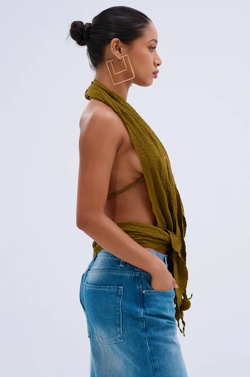 ISLAND DREAMS WRAP HALTER TOP - Image 2