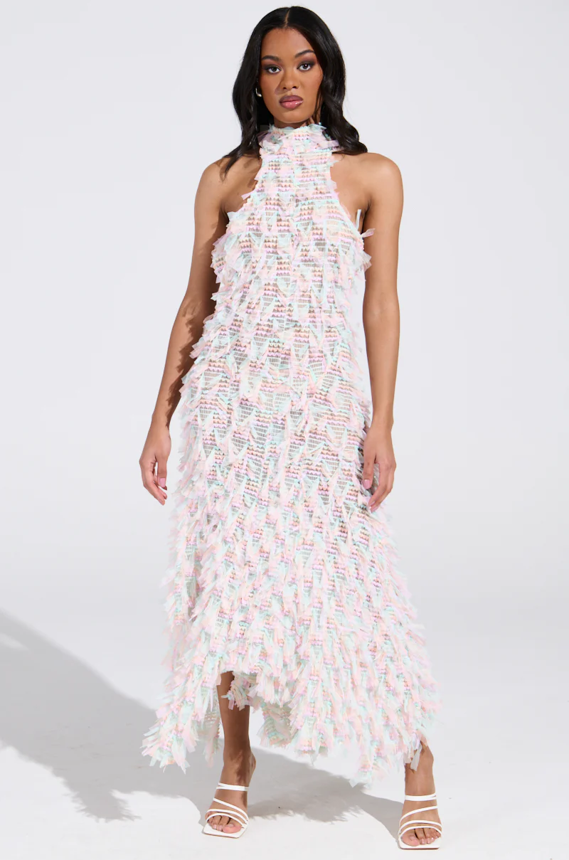IT FACTOR MESH MAXI DRESS IN PINK - Image 2
