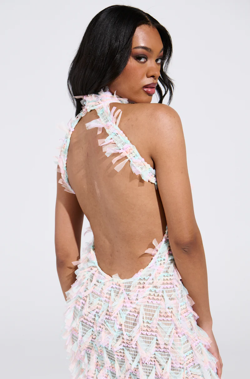 IT FACTOR MESH MAXI DRESS IN PINK - Image 6
