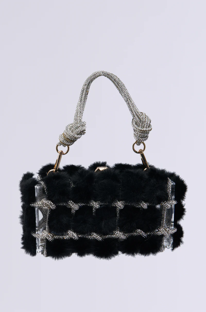 IT GIRL FAUX FUR CLUTCH