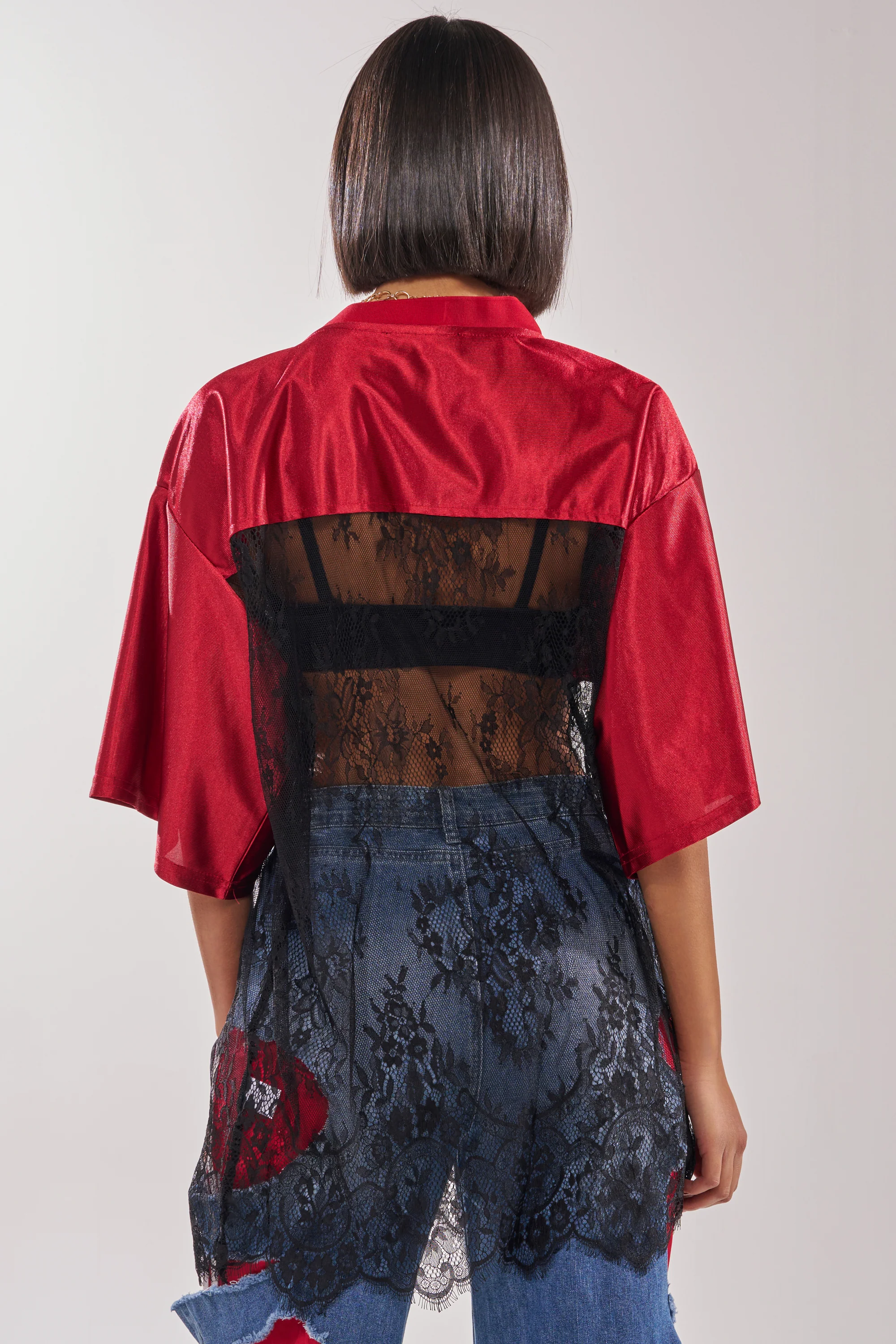 IT GIRL LACE JERSEY DRESS - Image 12