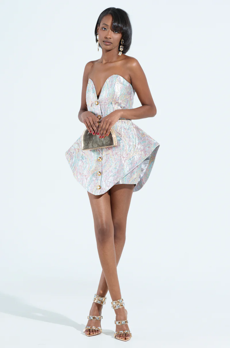 IT GIRL ROMPER IN BROCADE - Image 2