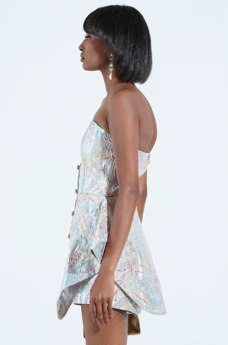IT GIRL ROMPER IN BROCADE - Image 3