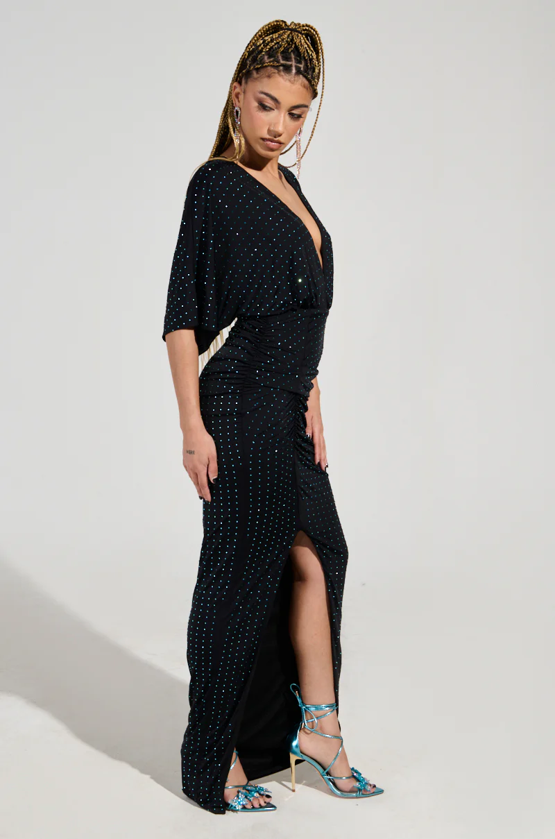 IT'S GIVING HOLIDAY RHINESTONE MAXI DRESS - Image 4
