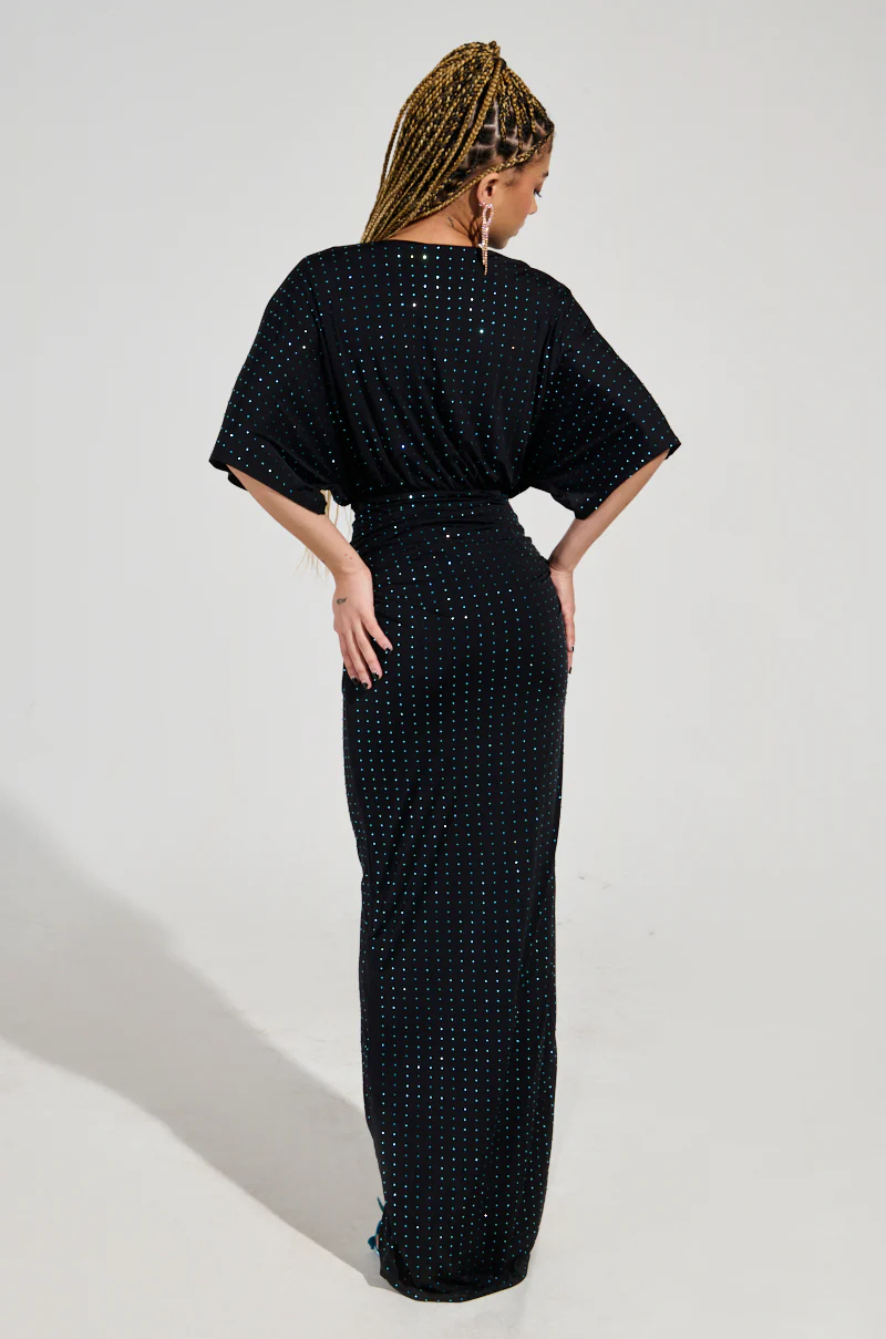 IT'S GIVING HOLIDAY RHINESTONE MAXI DRESS - Image 5