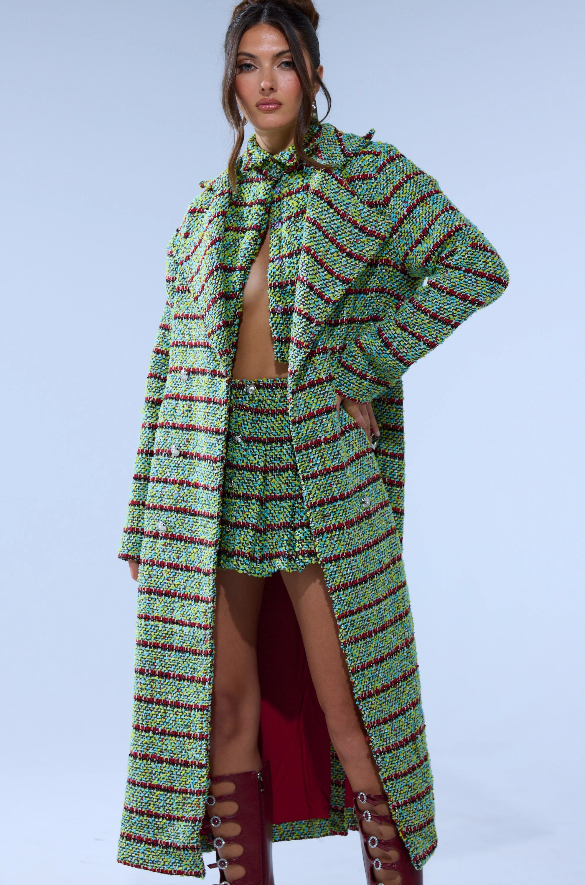 IT'S GIVING LUCK TWEED TRENCH - Image 10