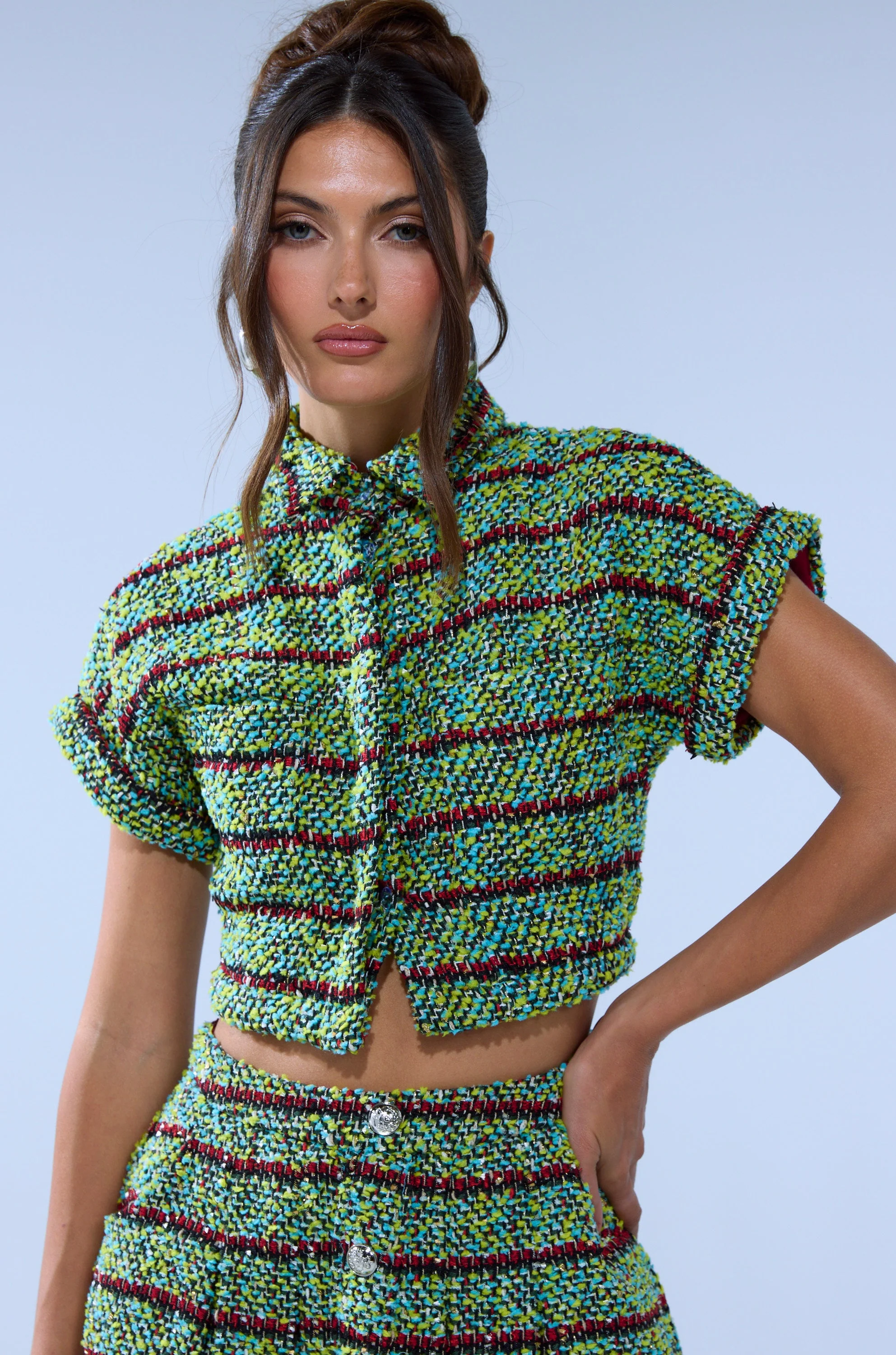 IT'S GIVING TWEED BUTTON DOWN - Image 4