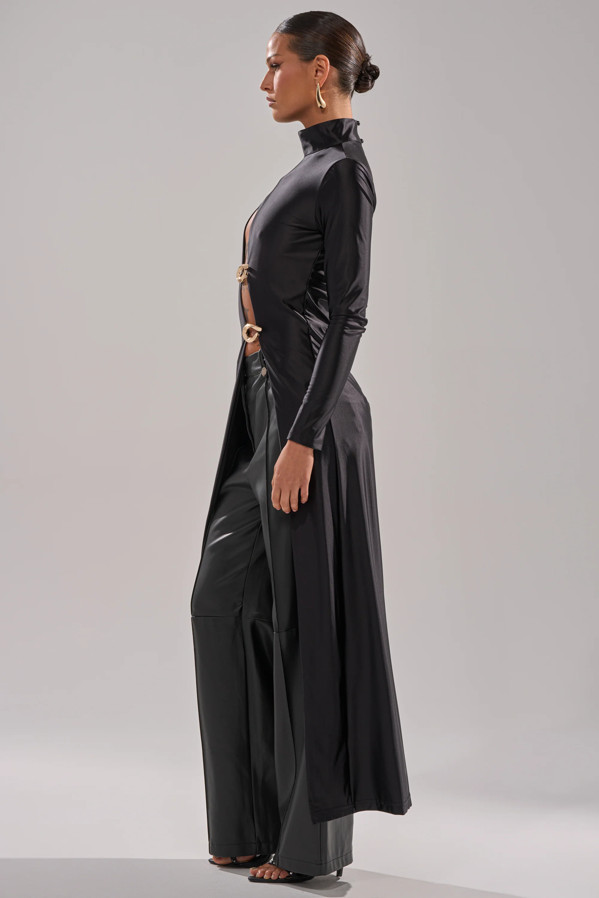 ITS TIME TO CELEBRATE SATIN TURTLE NECK BLOUSE - Image 2