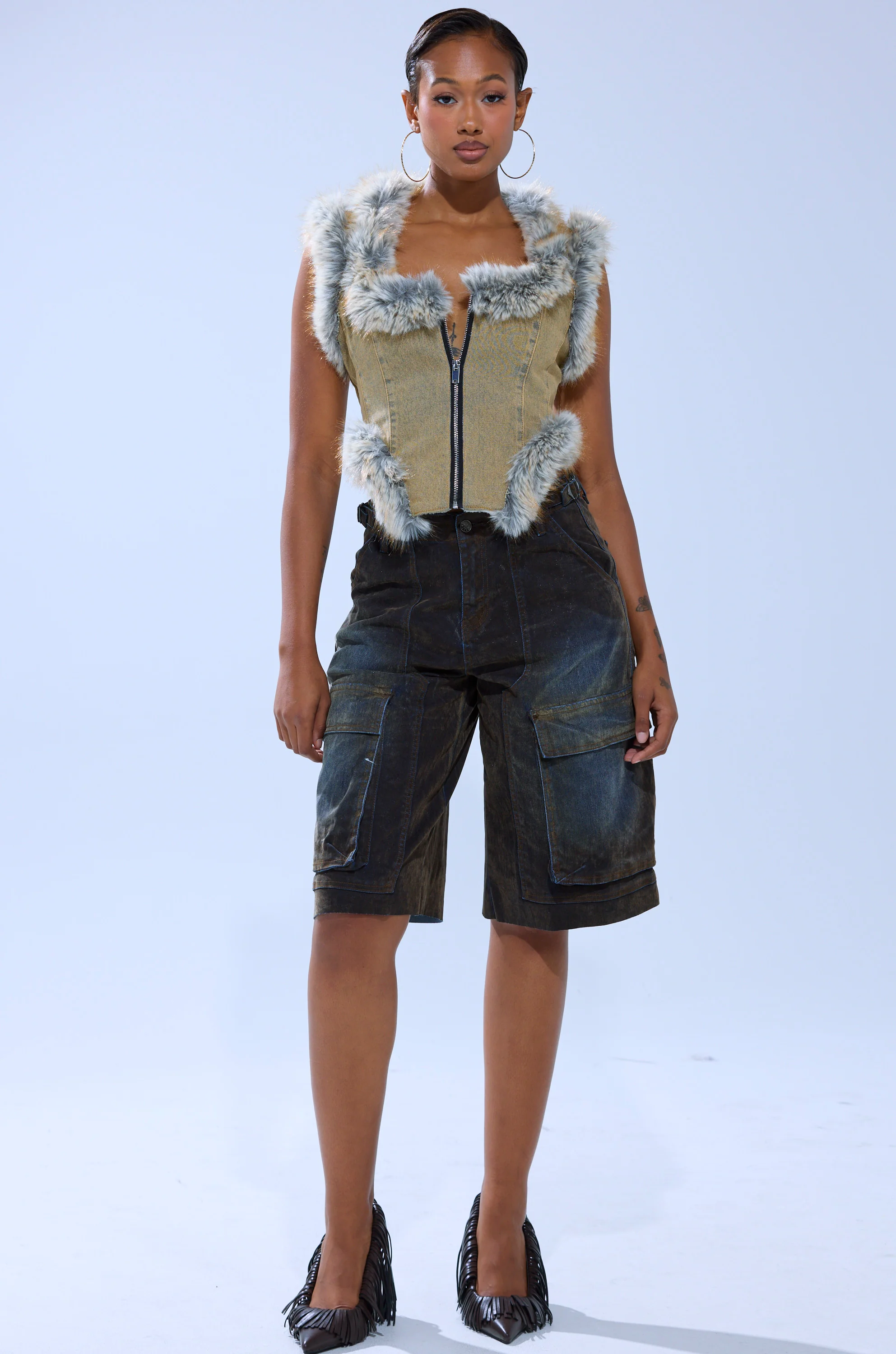 ITTY BITTY FUR TRIM VEST - Image 7