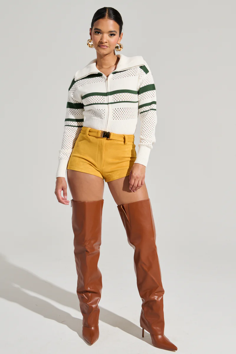 IVY LEAGUE STRIPED ZIP UP SWEATER - Image 6