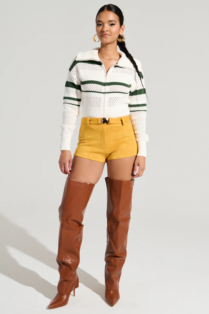 IVY LEAGUE STRIPED ZIP UP SWEATER - Image 7