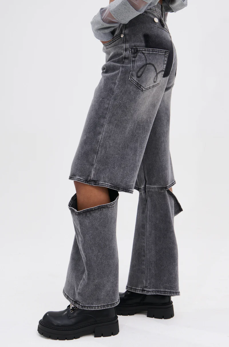 JACQUELINE CUTOUT DENIM PANTS - Image 3