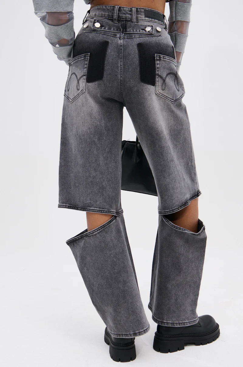 JACQUELINE CUTOUT DENIM PANTS - Image 4