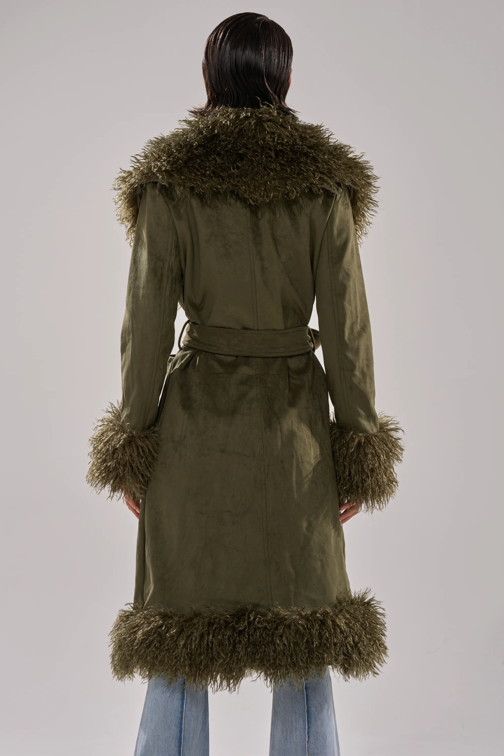 JADE FUR TRIM TRENCH - Image 5