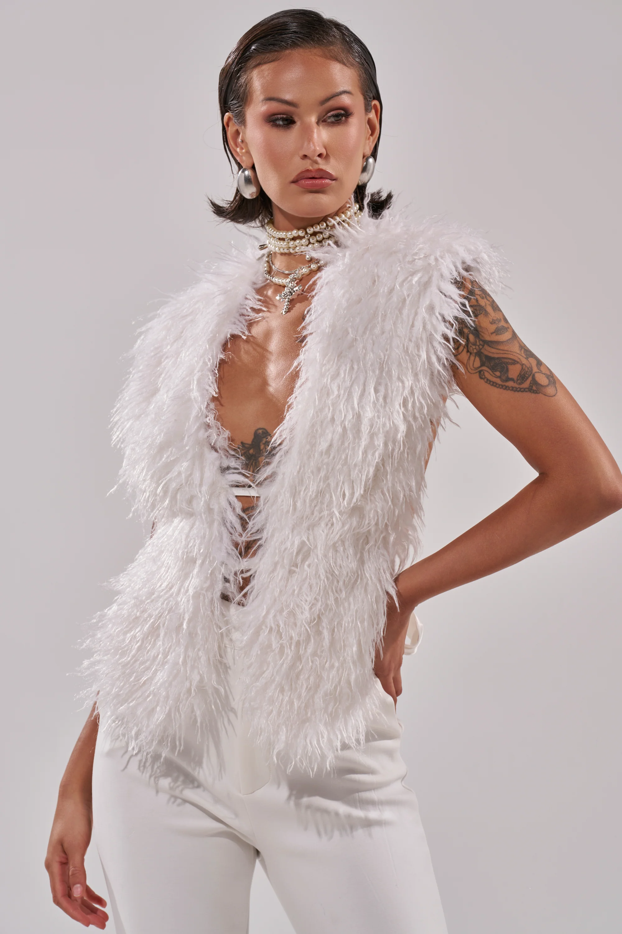 JAMEELA FAUX FUR TOP - Image 2