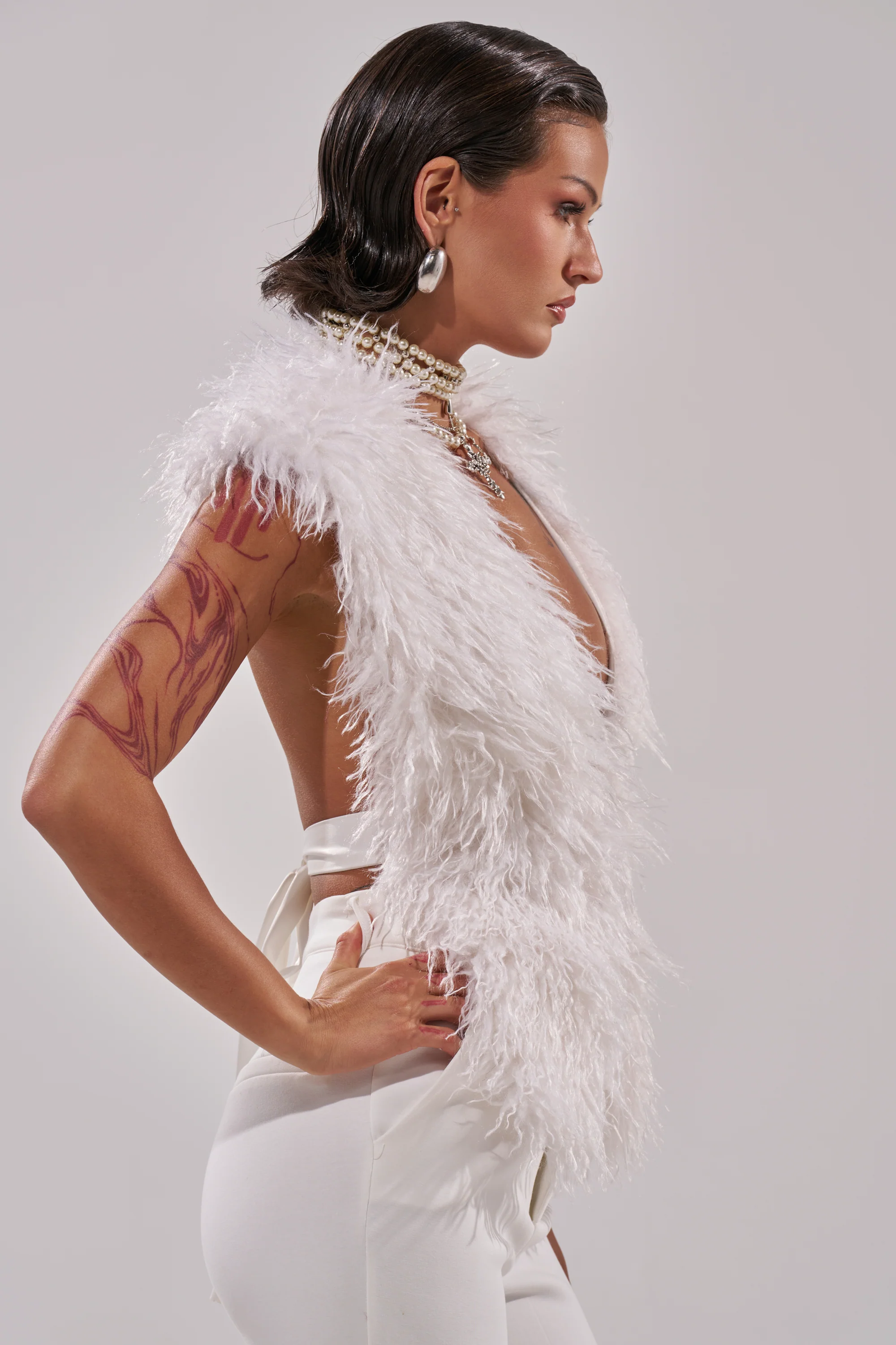 JAMEELA FAUX FUR TOP - Image 5